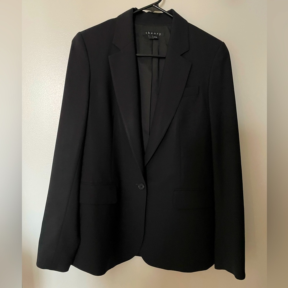 Theory Black Wool Blazer